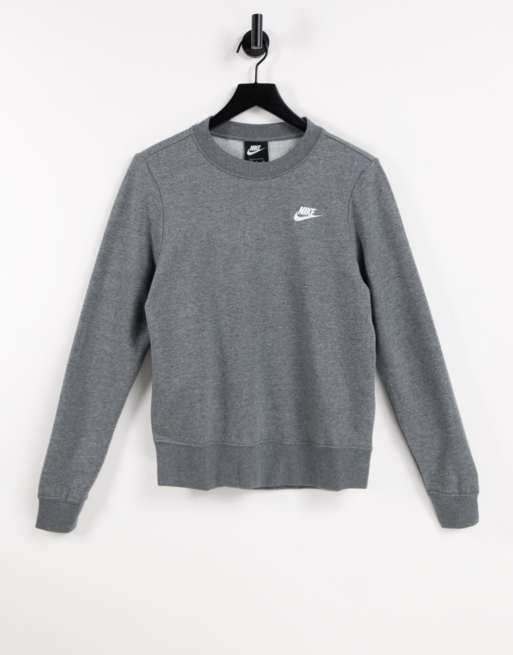 Nike Club Essentials crew neck sweatshirt in charcoal heather