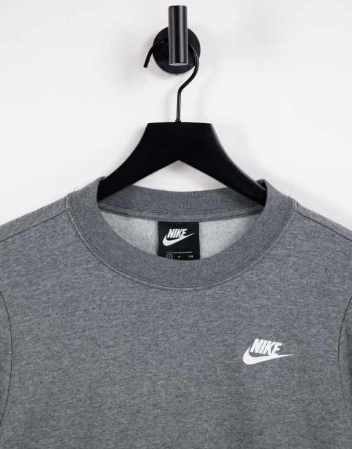 Nike club sweatshirt charcoal heather sale