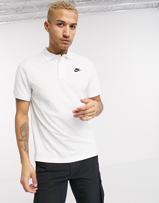 Nike Club Essentials polo shirt in white