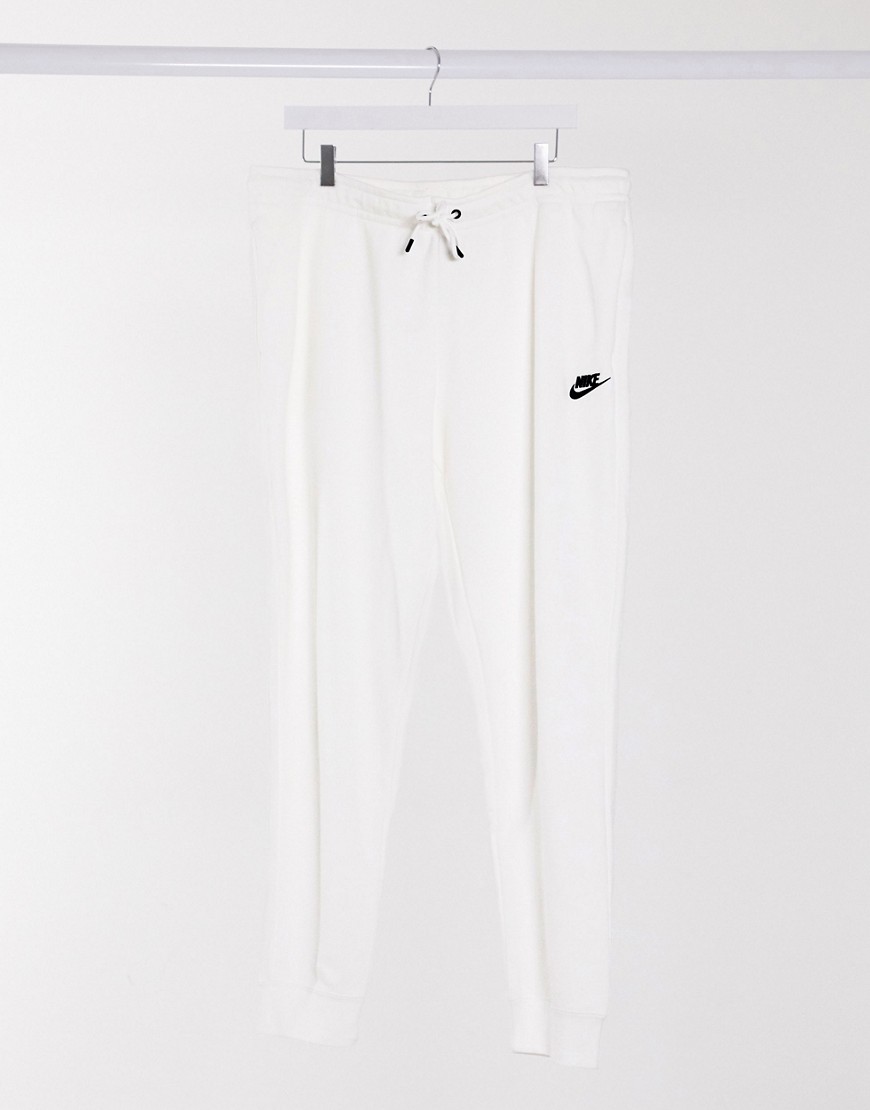 Nike Club Essentials regular fit cuffed sweatpants in white-Black