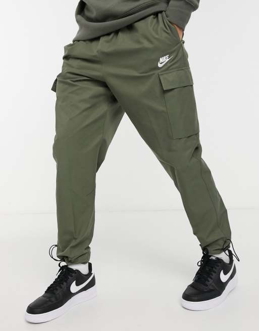 Nike Club Essentials woven cargo joggers in khaki ASOS