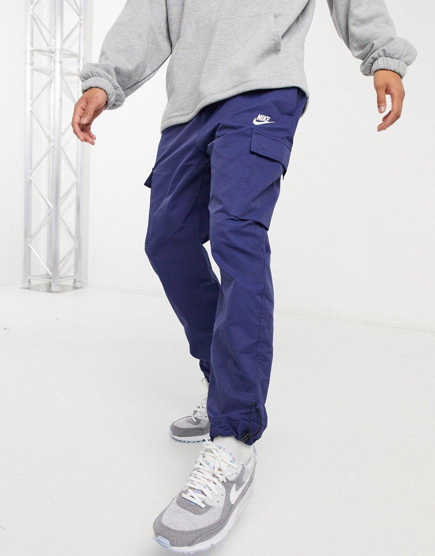 Nike Club Essentials woven cargo joggers in navy