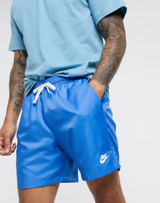 nike woven shorts blue