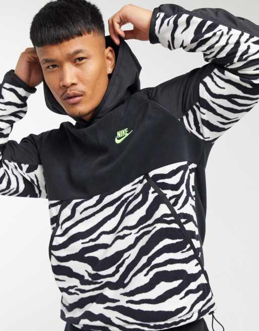 nike printed club hoodie