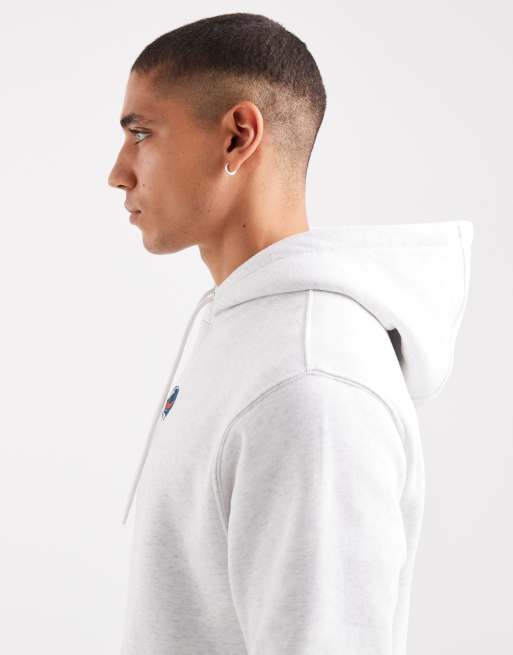 Nike - Club - Felpa con cappuccio bianca con grafica sportiva, 5 di 5