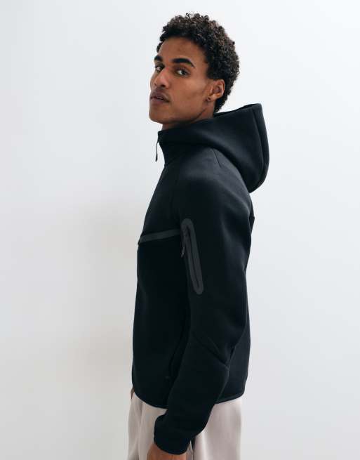 Nike Club felpa con cappuccio e zip intera grigio scuro, 4 di 5