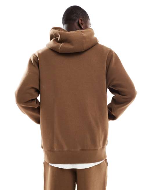 Nike - Club - Felpa marrone con cappuccio, 4 di 4