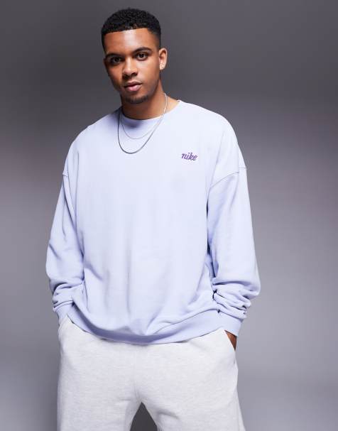 Nike - Club - Felpa oversize girocollo lilla - view 1