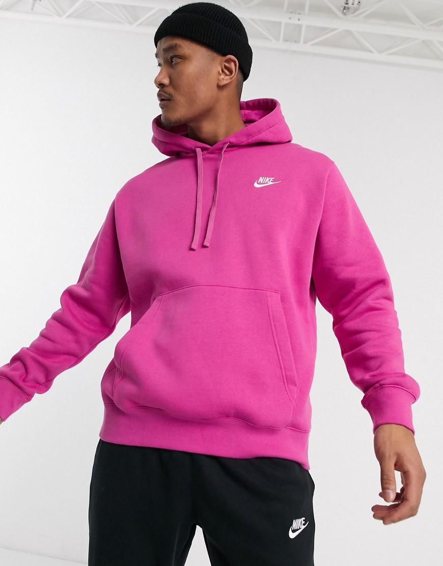 Nike Club - Felpa rosa con cappuccio
