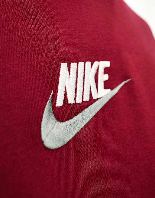 Felpa nike cheap rossa strisce bianche