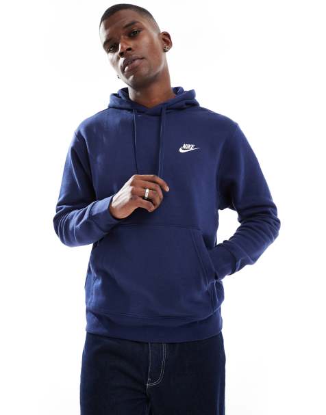 Nike Club - Felpa unisex con cappuccio blu navy - view 1