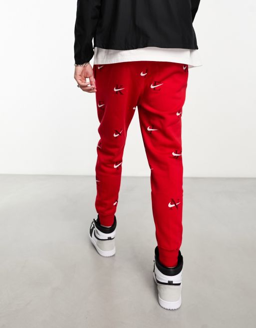 Mens nike store red joggers