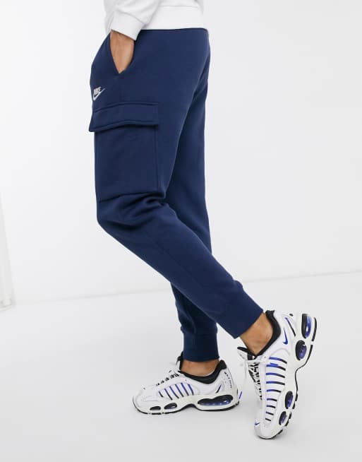 Navy nike club online joggers