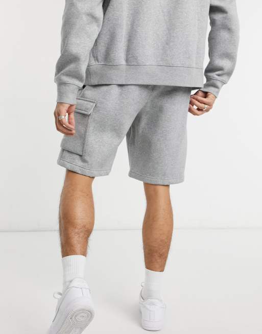 Nike Essential Fleece shorts in gray heather