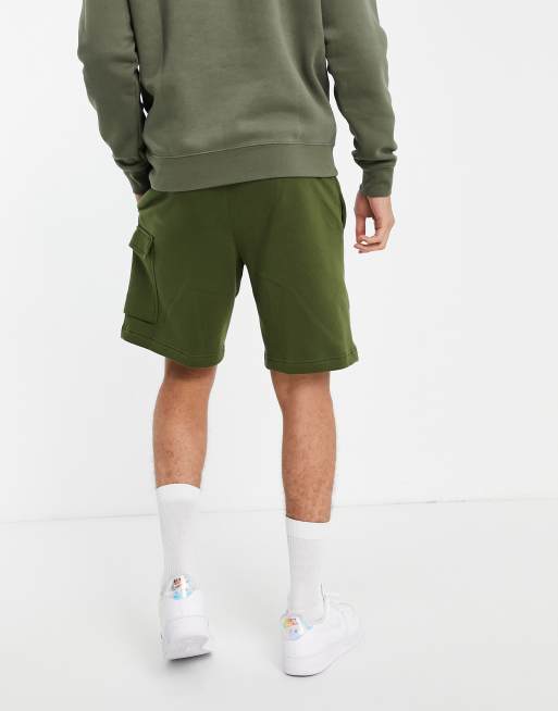 Nike Club Fleece cargo shorts in green ASOS