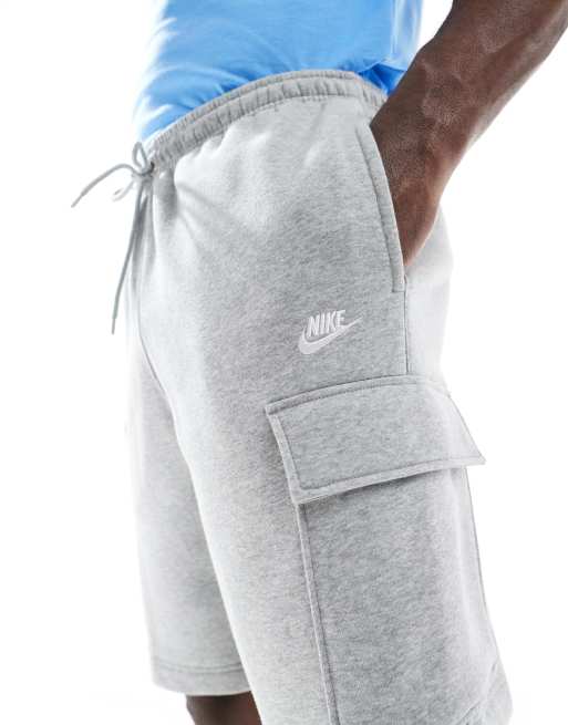 grey nike shorts club fleece