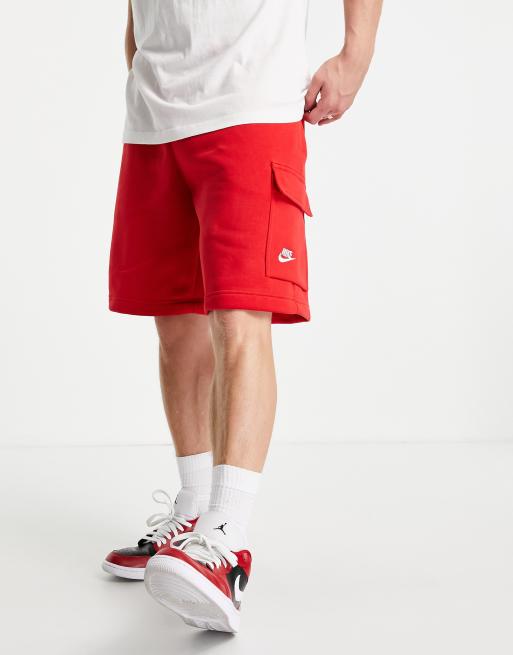 Red fleece deals nike shorts