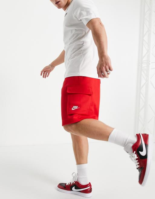 Nike Club shorts in red