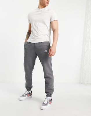 Nike Club cuffed sweatpants in charcoal heather - gray