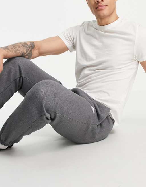 Nike Club cuffed sweatpants in charcoal heather, ASOS