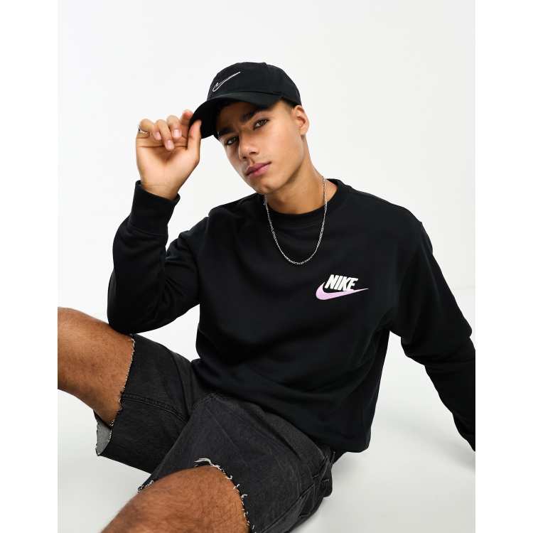 Nike club crew best sale neck sweat in black