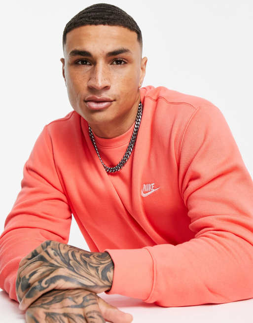 Coral best sale nike sweatshirt