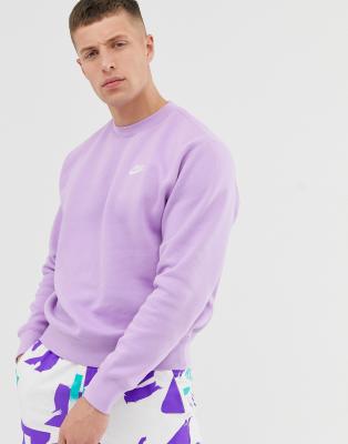 nike purple crew neck sweatshirt