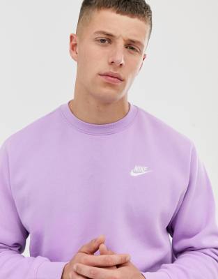 nike club sweatshirt lilac