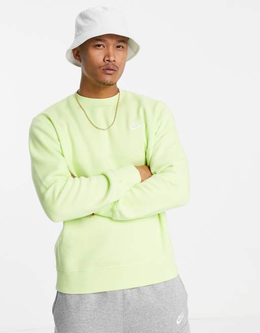 Lime green nike pullover sale