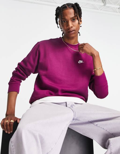 Nike club cheap sweatshirt lilac