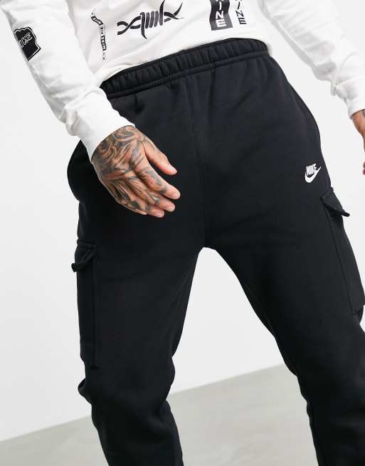 Nike club 2025 cargo joggers black