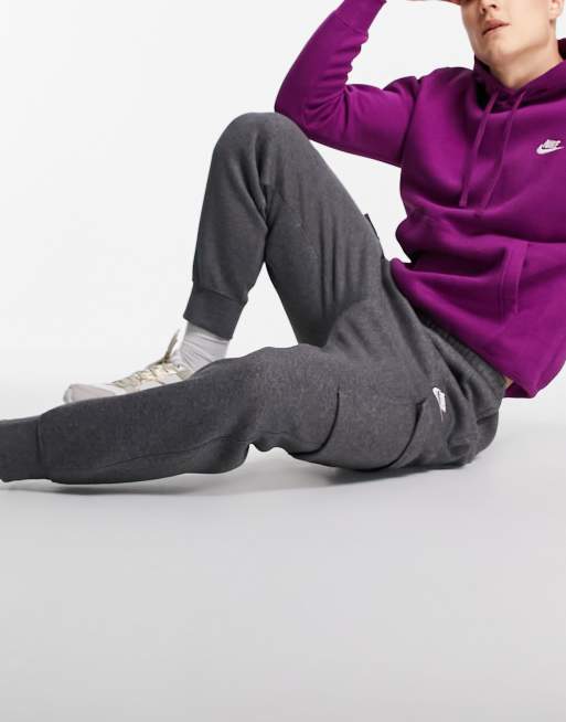 Nike Club Fleece cuffed cargo sweatpants in charcoal heather