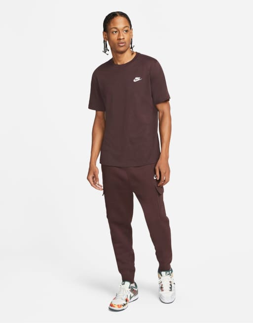 Nike Essentials Fleece cuffed cargo sweatpants in olive green, ASOS