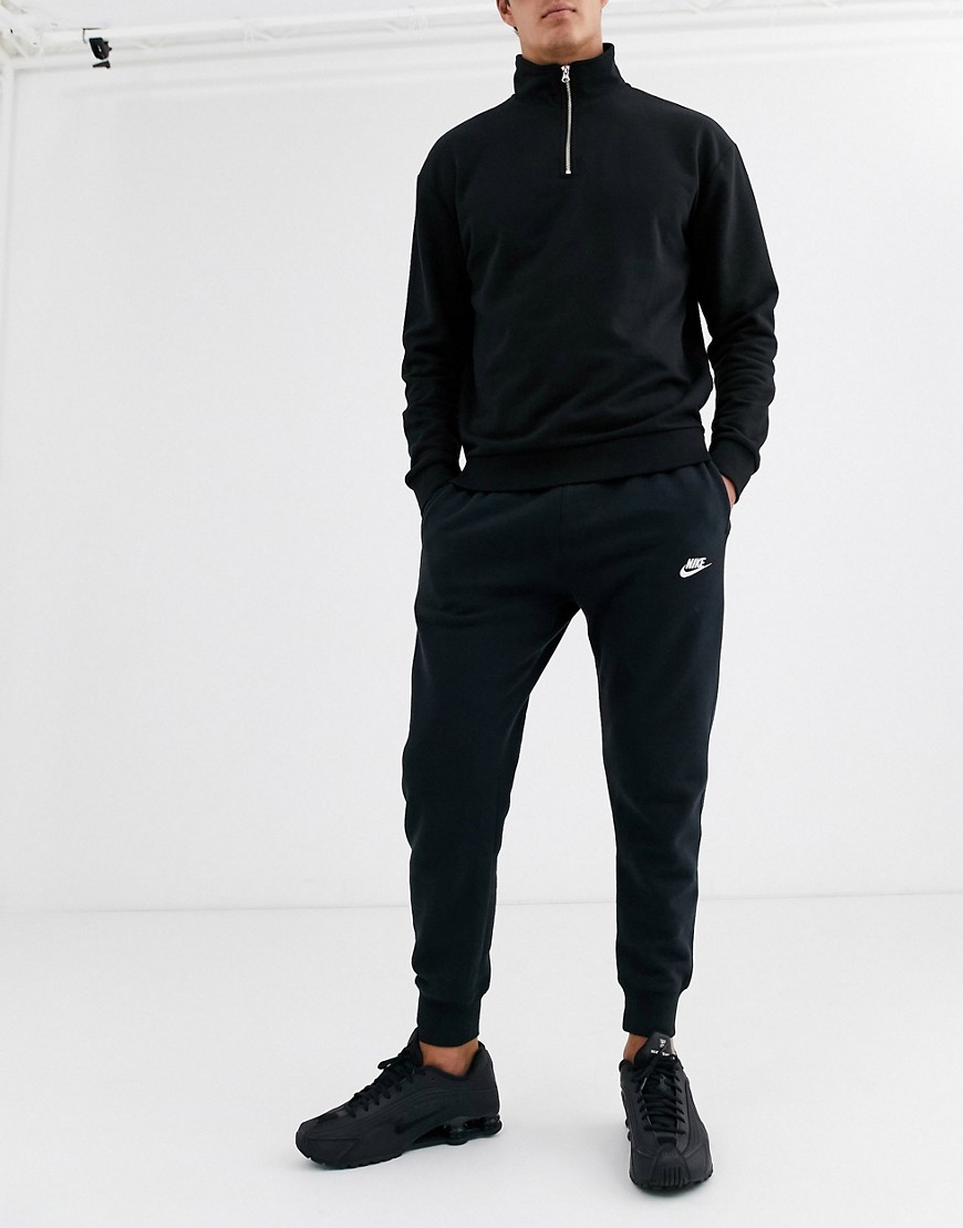 Nike Club Jersey Cuffed Sweatpants In Black - Black