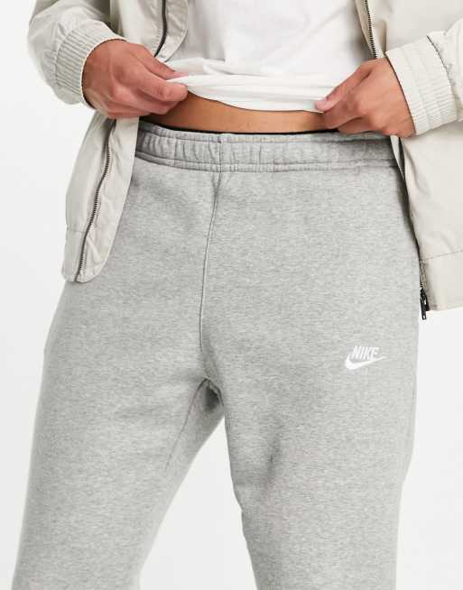 Nike Club Fleece cuffed sweatpants in gray heather - gray | ASOS
