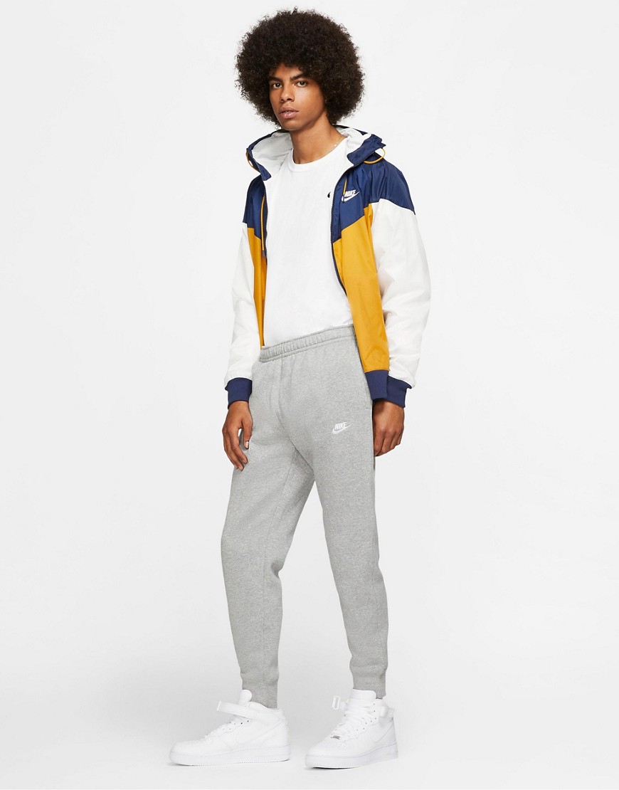 Nike Club Fleece Cuffed Sweatpants In Gray Heather - Gray