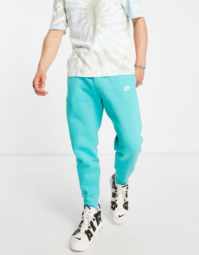 Nike Club Fleece cuffed sweatpants in teal - MGREEN