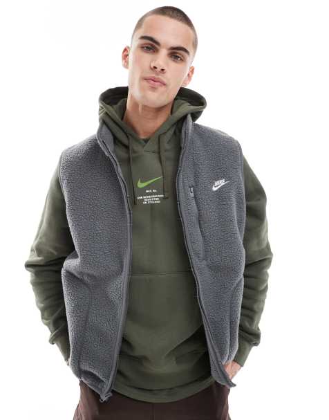 Nike Club fleece gilet in dark grey - view 1
