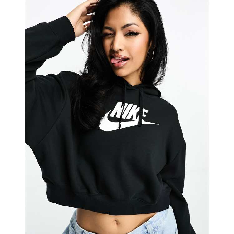 Nike black cropped hoodie online