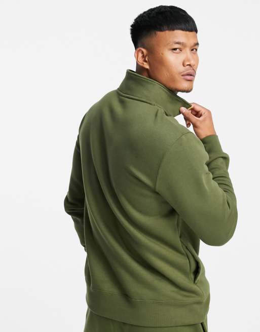 Nike half zip khaki sale