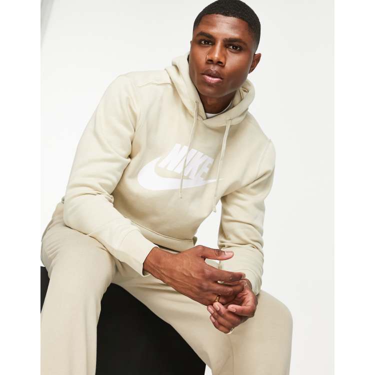 Nike fleece hoodie beige new arrivals