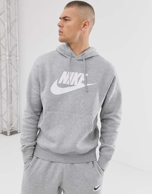 Nike grey club discount hoodie