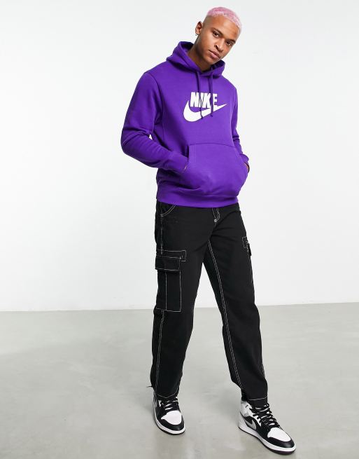 Nike Club Fleece HBR hoodie in purple, 2 of 4