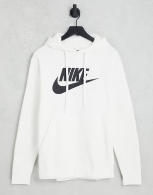 Nike Sportswear Club Fleece Logo Hoodie In White