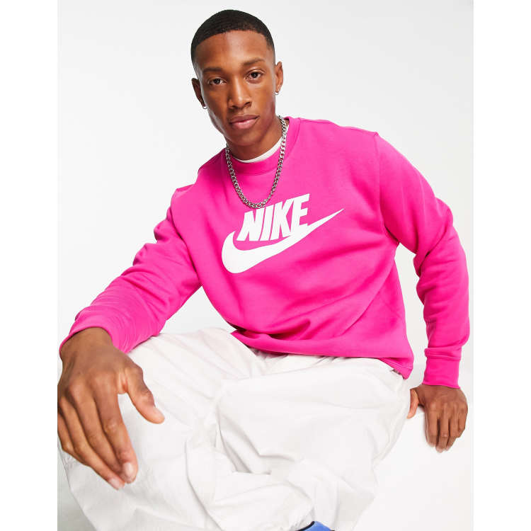 Mens pink nike online sweatshirt