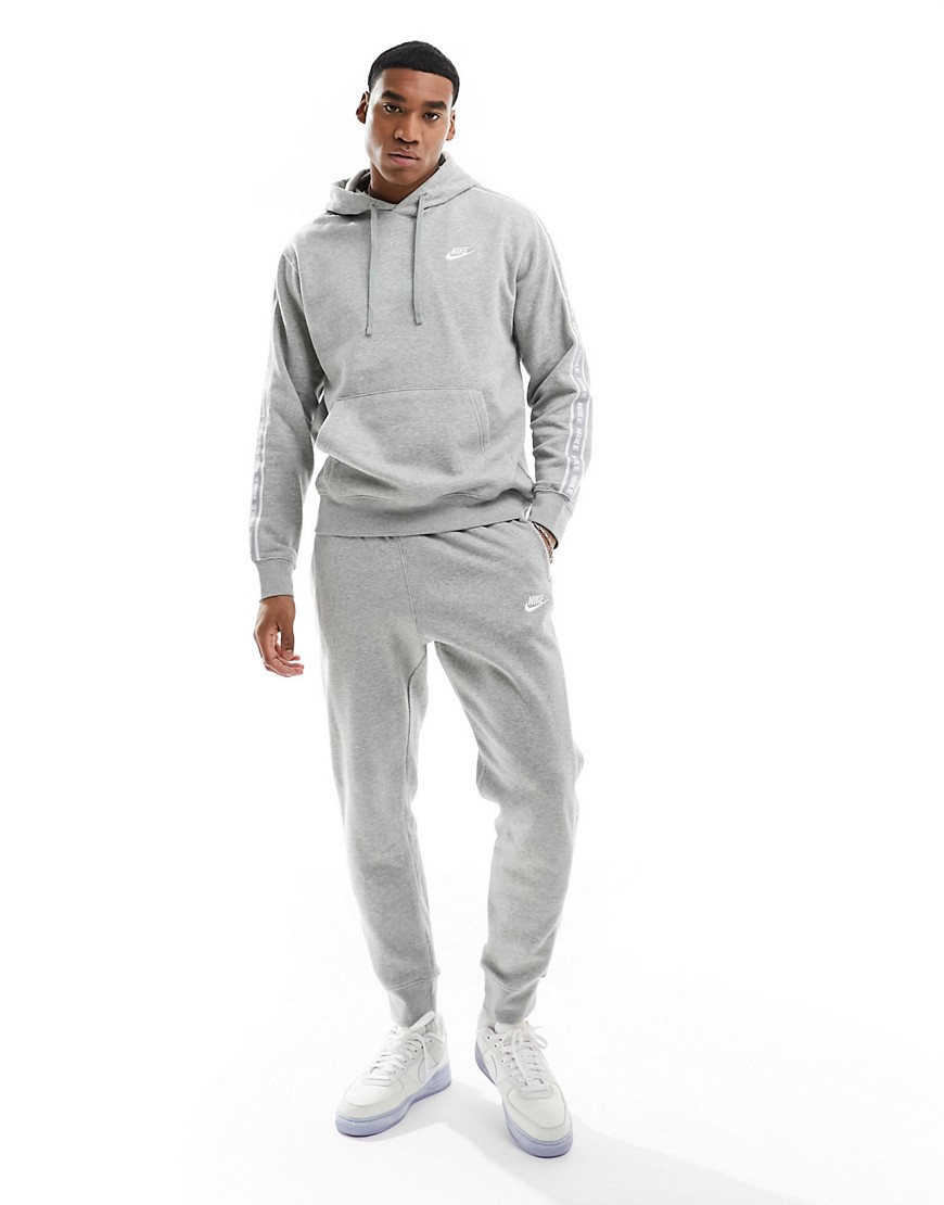 Nike Club fleece hooded tracksuit in grey