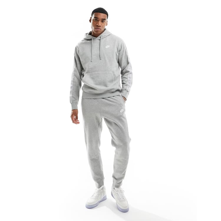 Nike Club fleece hooded tracksuit in grey ASOS