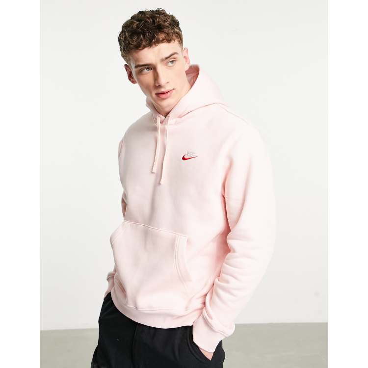 Nike club cheap fleece hoodie pink