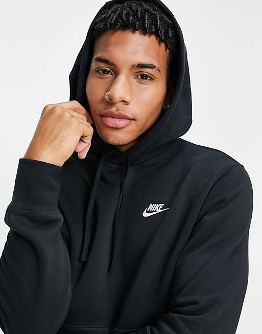 lino palma El aparato Nike Club Fleece hoodie in black | ASOS