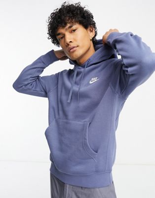 Nike Club fleece hoodie in blue - ASOS Price Checker